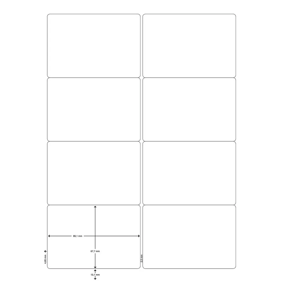 Q-CONNECT étiquettes, blanc, coins...