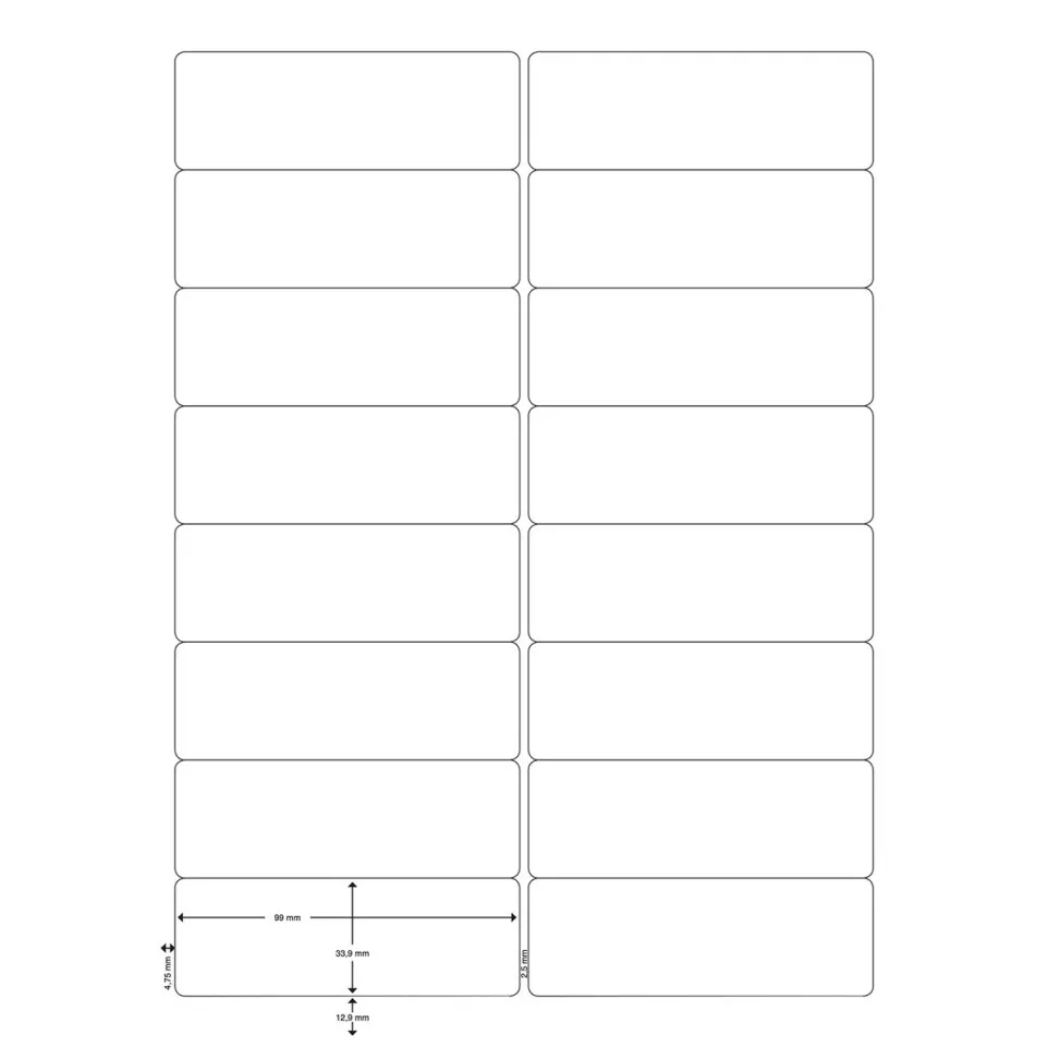 Q-CONNECT étiquettes, blanc, coins...