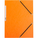 Q-CONNECT A4 Elasticated Folder with 3 Flaps Cardboard Orange
