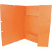 Q-CONNECT A4 Elasticated Folder with 3 Flaps Cardboard Orange