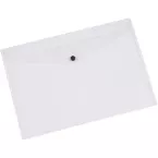 Q-CONNECT A3 Transparent Polypropylene Document Wallet with Press Stud Closure