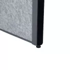 MAULconnecto partition, set of 3 dark grey, anthracite frame, freestanding, with uplight