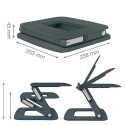 Leitz Ergo Adjustable Multi-Angle Laptop Stand Grey