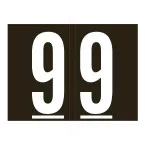 Codetab 9, rol van 500 tabs, zwart