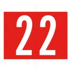 Codetab 2 roll of 500 red tabs