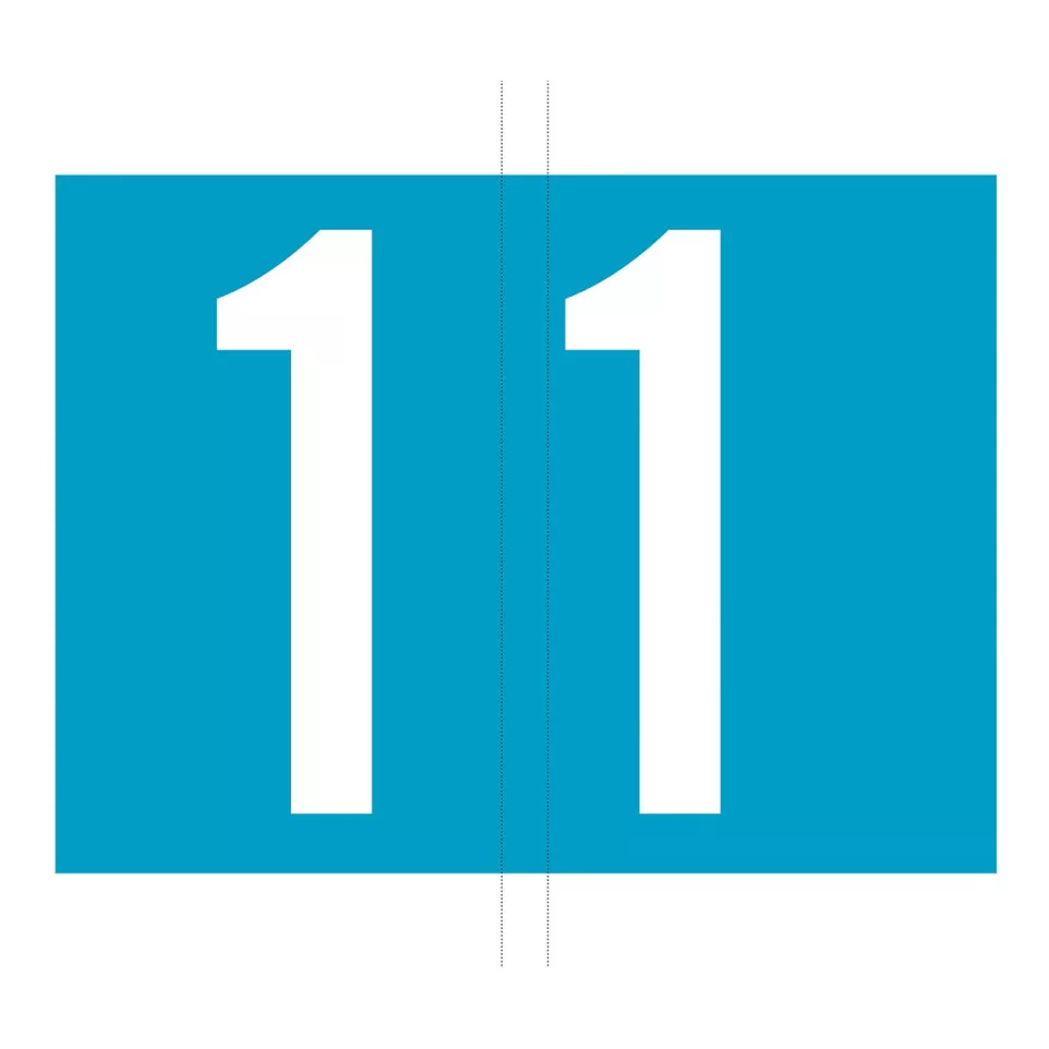 Codetab 1, roll of 500 light blue tabs