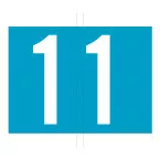 Codetab 1, rol van 500 tabs, lichtblauw