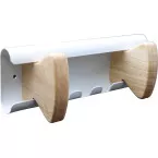 Unilux Aurora Wall-Mounted Coat Rack White 2 Hooks