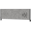 MAULconnecto cloison, ft 160x50 cm, gris foncé, cadre anthracite, Uplight