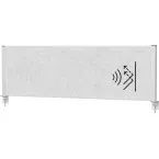 MAULconnecto office partition 160x50 cm light grey silver frame
