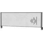 MAULconnecto Office Partition 160x50 cm Light Grey Anthracite Frame