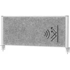 MAULconnecto Desk Divider 120x50 cm Dark Grey Silver Frame