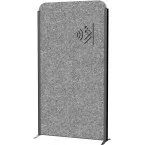 MAULcocoon partition, size 100x180 cm, grey, anthracite frame, with feet