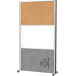 MAULconnecto cloison, 1 x tableau blanc, 1 x en liège, 1 x gris foncé, cadre argent, mobile