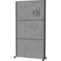 MAULconnecto Mobile Partition, Set of 3, Dark Grey Panels, Anthracite Frame