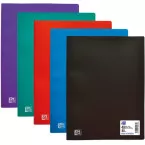 OXFORD Initial protège documents, ft A4, en PP fort, 40 pochettes, couleurs assorties