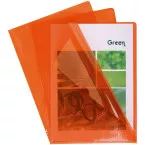 Exacompta L-map voor ft A4, uit gladde PVC, pak van 100 stuks, oranje