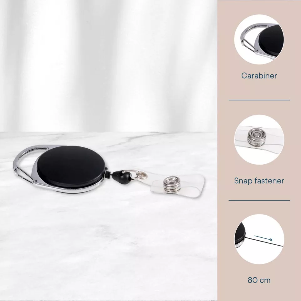Europel retractable badge reel with...