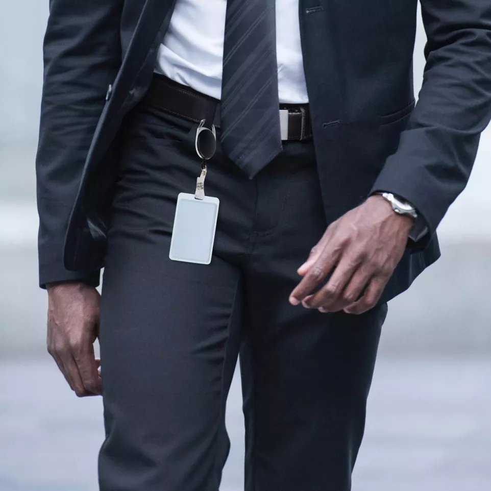 Europel retractable badge reel with...