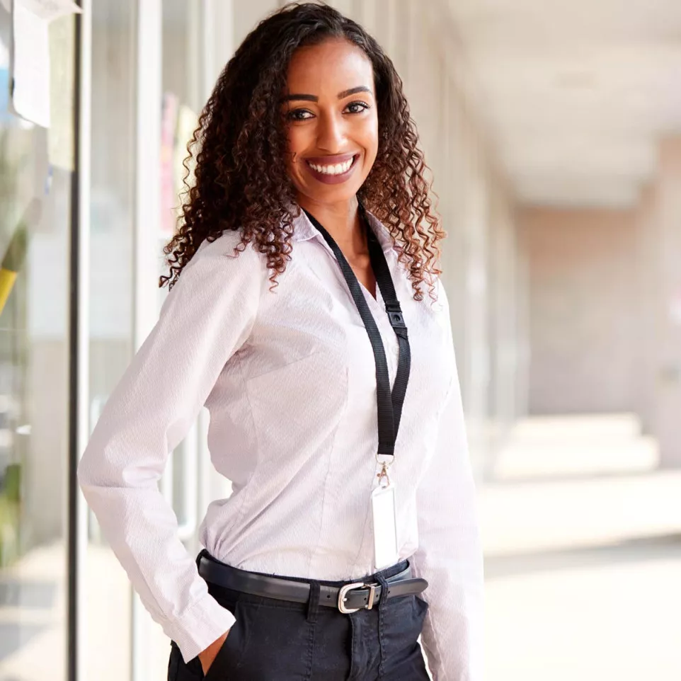 Europel cordon de badge textile, noir