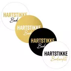 KP etiket \"Hartstikke Bedankt\", diameter 40 mm, 4 varianten, rol van 250 stuks