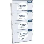 Europel Wall Document Display Rack 4 x A4 Landscape