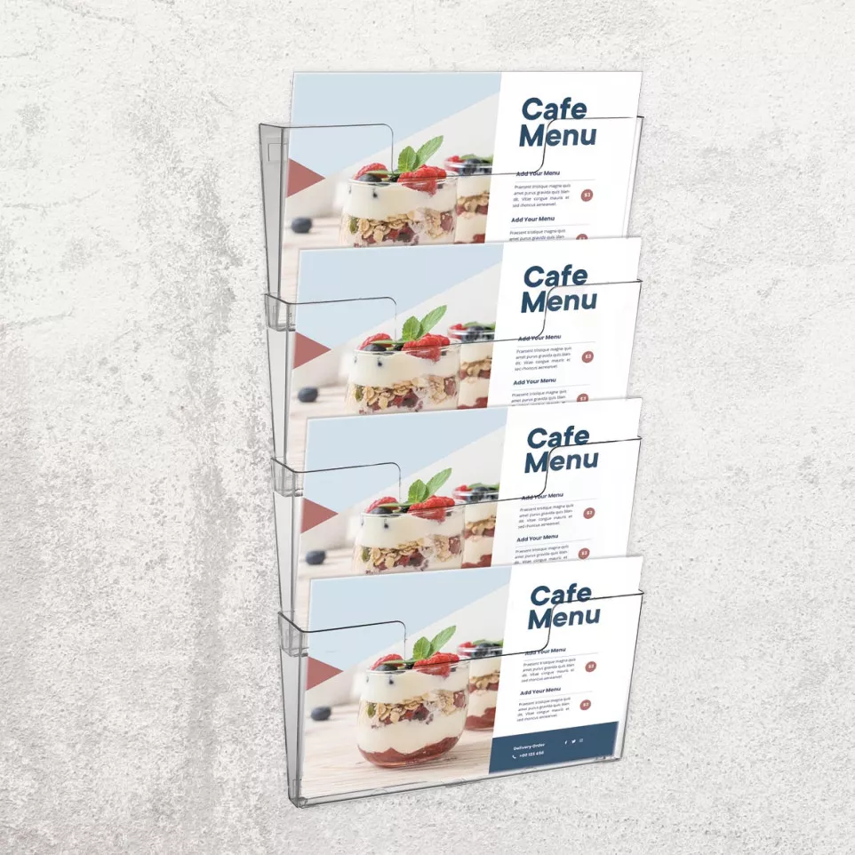 Europel wandfolderhouder, 4 x ft A4,...