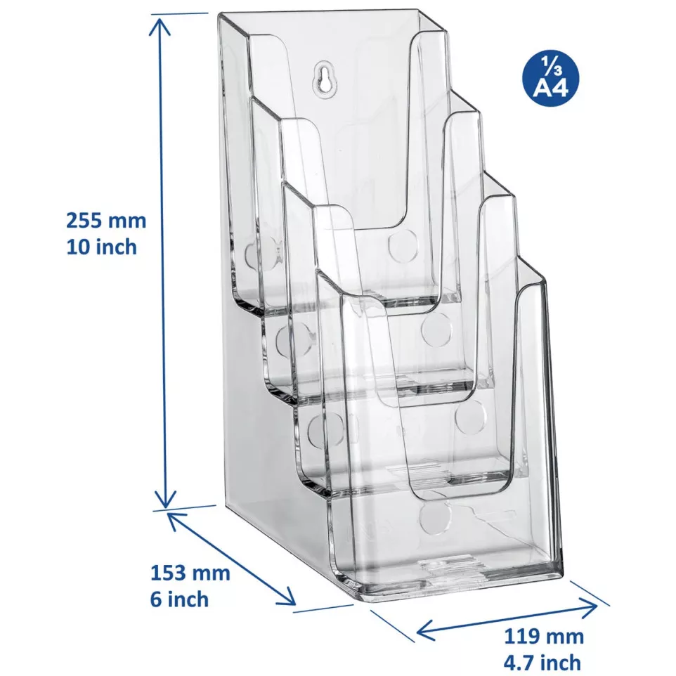 Europel folderhouder, 4 x ft 1/3 A4
