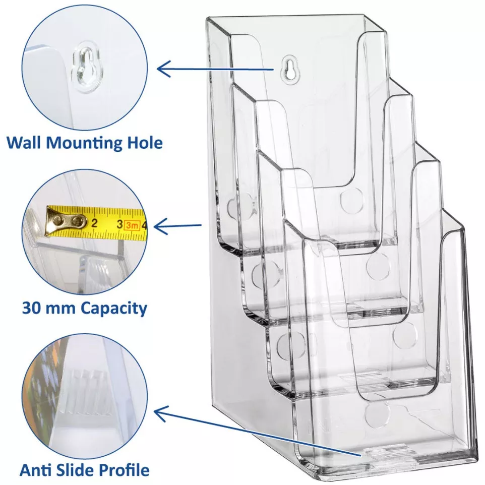 Europel folderhouder, 4 x ft 1/3 A4