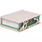 Esselte expandable file with 2 ribbons cardboard grey
