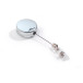 Durable enrouleur pour porte-badge avec boutton pression, chromé