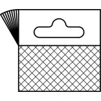 Hang tabs 50 x 50 mm, blister met 10 stuks