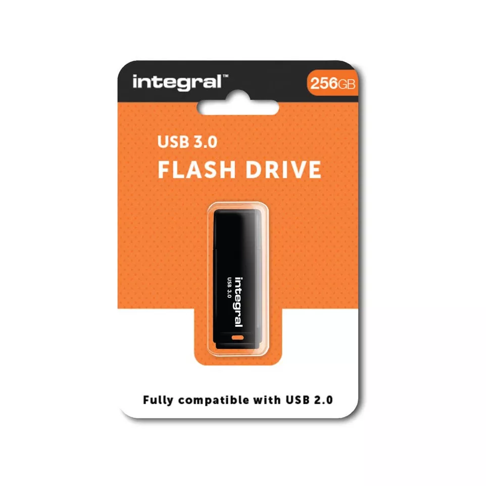 Integral clé USB 3.0 Black, 256 Go, noir