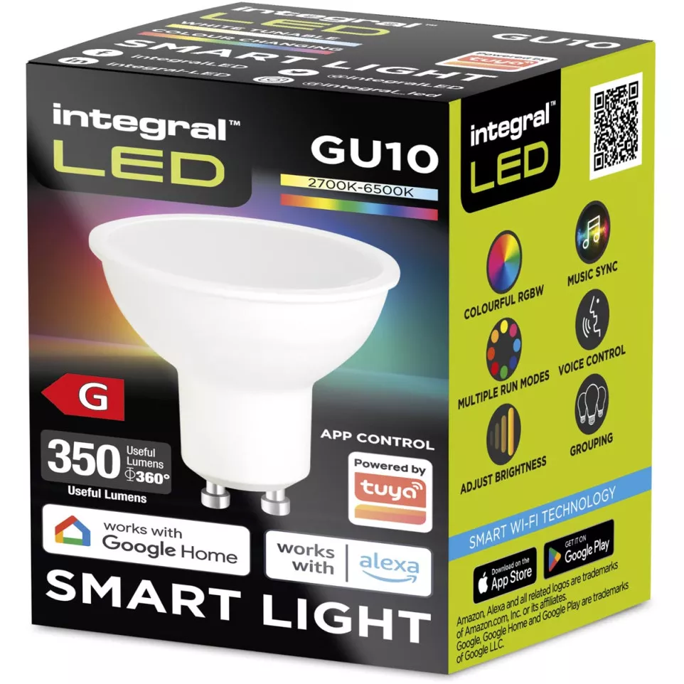 Integral spot Smart LED GU10, RGBW...
