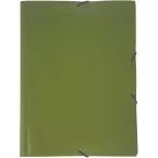 Bronyl A4 Polypropylene Folder with Flaps and Elastic Bands Khaki Green