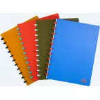 Atoma Nature A4 Notebook, 144 Lined Pages, Assorted Colours, Polypropylene Cover