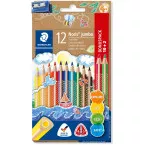 Staedtler Noris Jumbo 128 Coloured Pencils 10 plus 2 Free with Sharpener