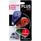 Plus Mini Correction Tape Dispenser, 2+1 Free, Blister Pack