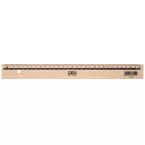 M+R wooden ruler with measurement scale for right- and left-handed users 30 cm