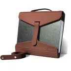 Yaka porte-classeur, cuir brun