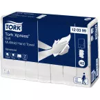 Tork Xpress Advanced essuie-mains 2 plis, système H2, blanc, ft 34x21,2 cm, paquet de 21 pièces