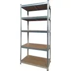 Brasq Shelf 180 x 90 x 40 cm 5 Shelves Silver