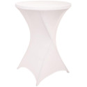 Housse pour table debout, diamètre 80 cm, blanc