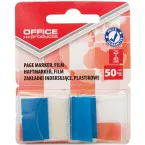 OFFICE products index, 25 x 43 mm, blister van 50 tabs, blauw