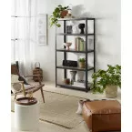 Avasco Home Maxi Metal Shelving Unit 176 x 90 x 45 cm 5 Shelves Black