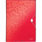 Leitz WOW Expanding File Organizer A4 6 Compartments Red