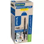 Pilot FriXion Clicker Erasable Gel Pens 0.7 mm Black, Pack of 12 with 12 Refills