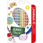 STABILO EASYstart crayon de couleur, gaucher, étui de 12 pièces, assorti