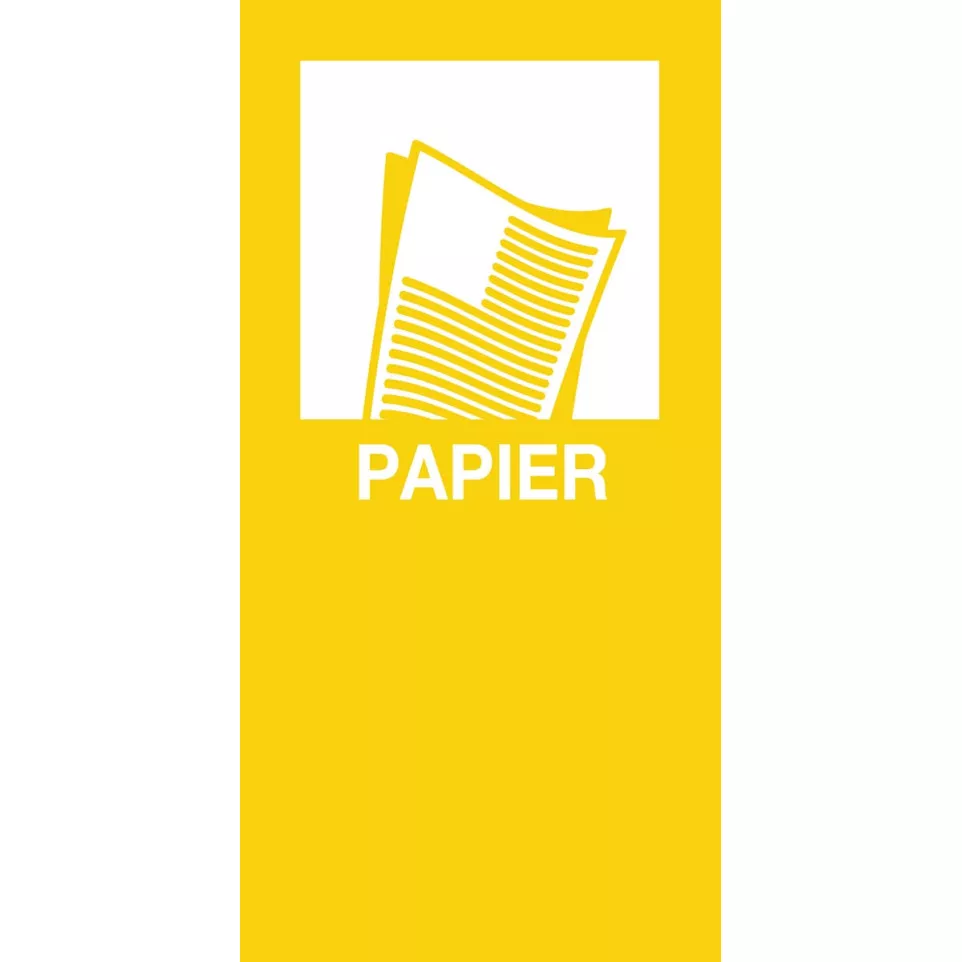 V-Part Magnetic Paper Sticker, Yellow