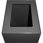 V-Part lid for modular waste bin 60L, dark grey